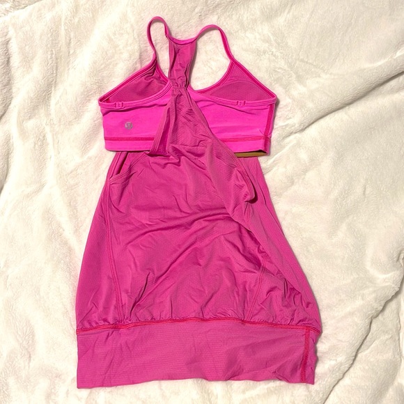 Lululemon (Size 4) Pink No Limits Racerback Flowy Tank Top with Built In Bra! - Picture 2 of 2